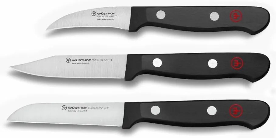 Wüsthof GOURMET 3 részes fekete zöldségkés készlet
