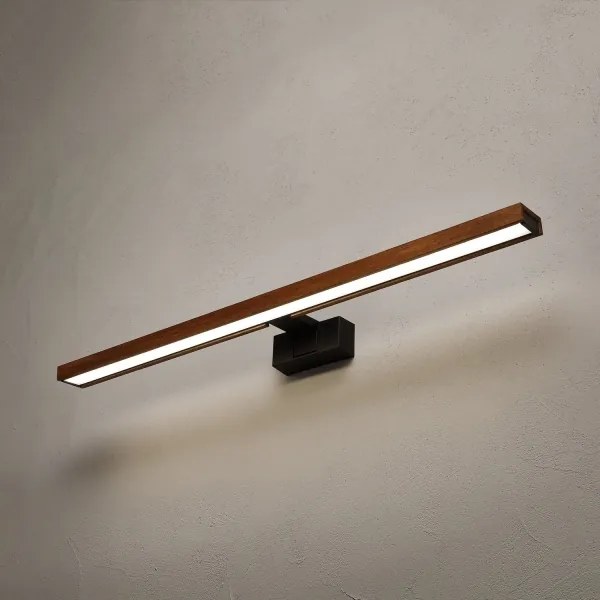 BRILAGI-LED Fürdőszobai tükörvilágítás 3 az 1-ben WOODY MIRROR LED/15W/230V 80 cm IP44 fekete/tölgy