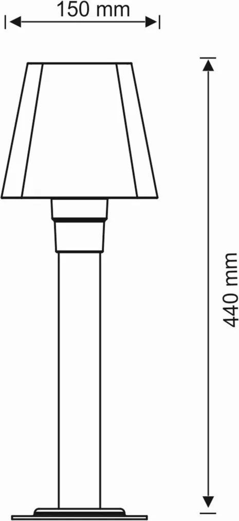 POLUX 312273 GIZA Modern Kültéri Állólámpa Fehér, Matt Fekete E27 IP44