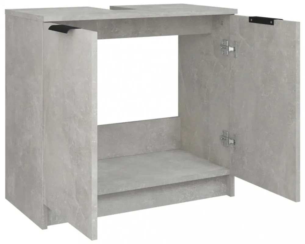 betonszürke színű szerelt fa fürdőszobaszekrény 64,5x33,5x59 cm
