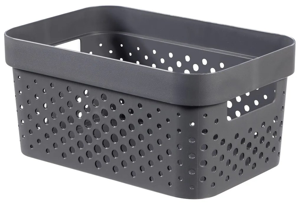 Curver Tárolódoboz INFINITY 4,5l újrahasznosított műanyagból, sötétszürke