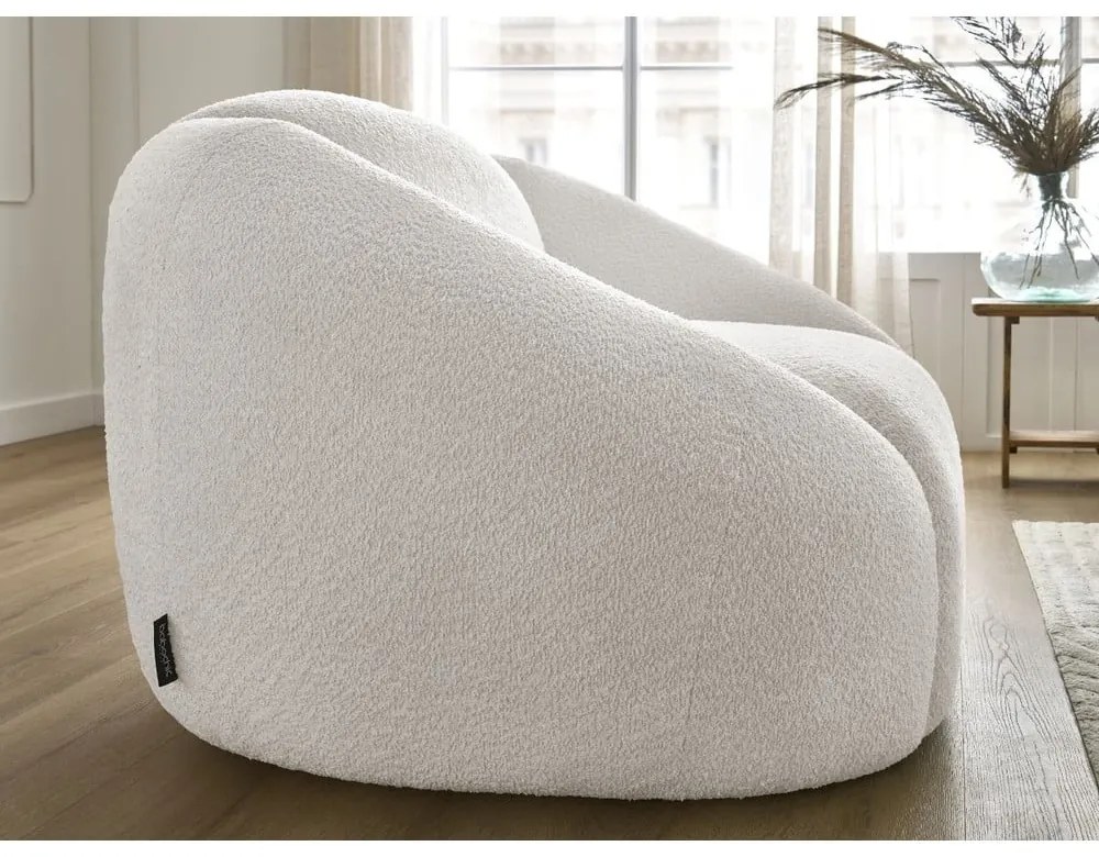 Fehér buklé fotel Tina – Bobochic Paris