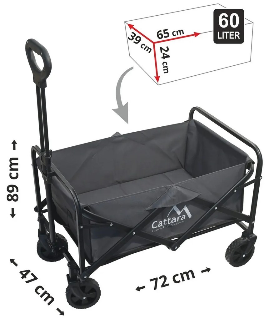 Cattara 13703 Camping kocsi összecsukható TrogirPic colo, 94 x 77 x 54 cm, 94 x 77 x 54 cm, S