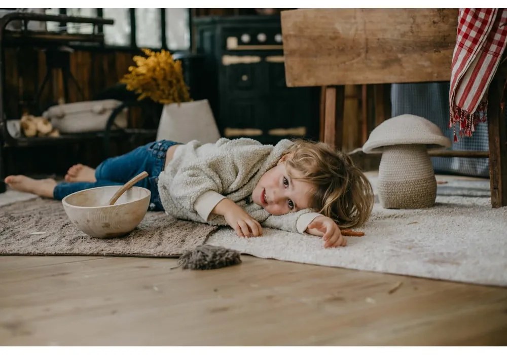 Bézs textil játéktároló kosár ø 23x27 cm Mushroom – Lorena Canals