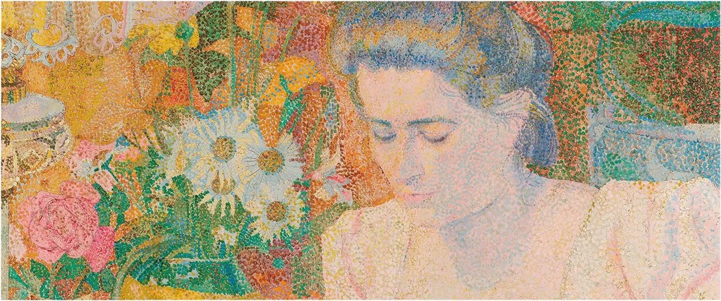 Fali fotótapéta Étkezőbe Virágos portré 250x104 Ragasztó