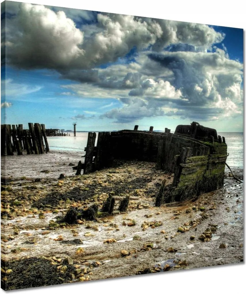 Vászonkép 50x50 Halászhajó roncsa