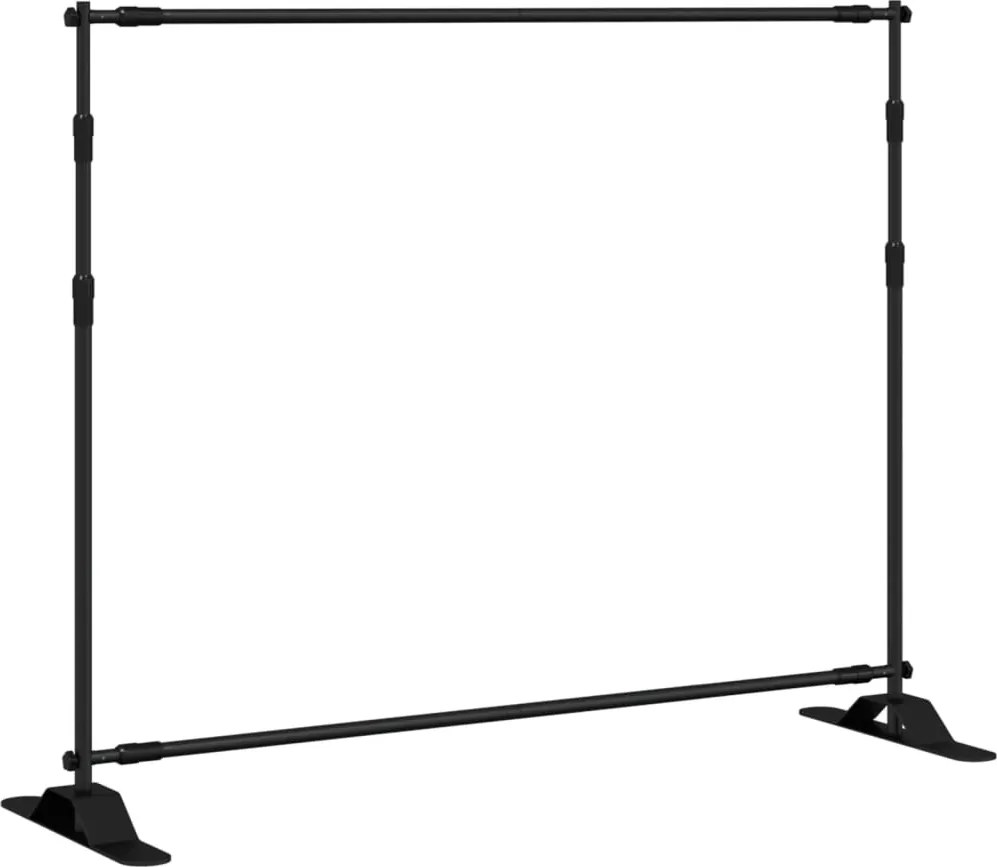 vidaXL fekete acél háttérállvány 254x243 cm