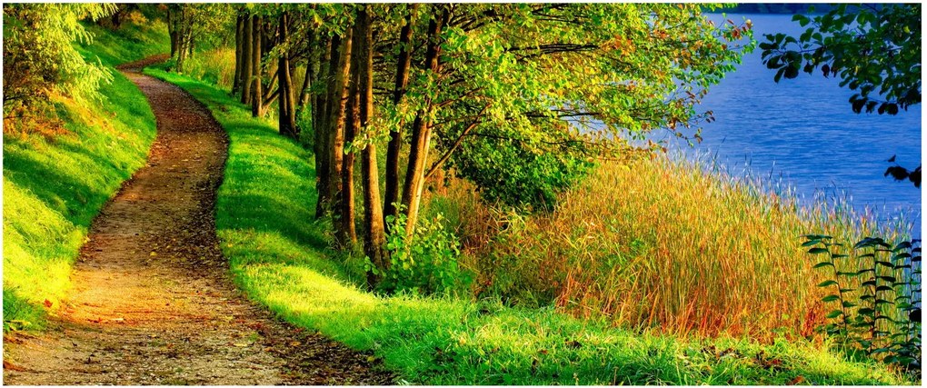 A víz menti sétányok képe (120x50 cm)