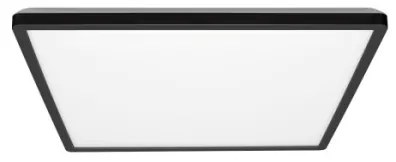 NIVERA LED 12W 230V IP54 fürdőszobai mennyezeti lámpa, 22,5x22,5 cm, fekete