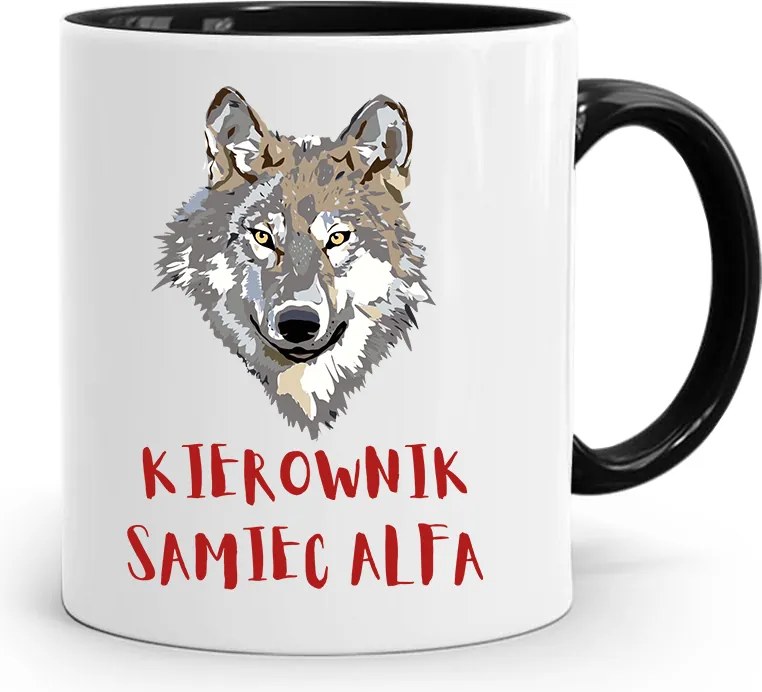 Bögre Fekete Vezető Hím Alfa Nyomtatott Fényképes