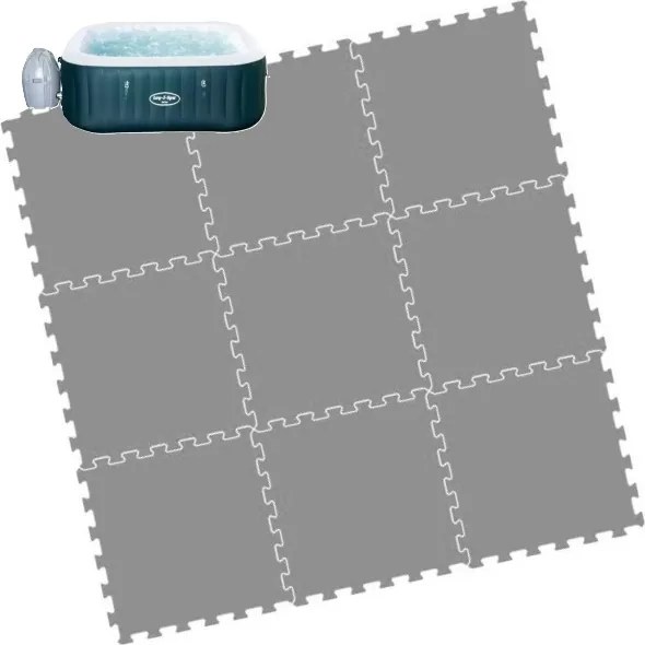 Bestway Lay-z-spa Ibiza Habszivacs Szőnyeg 180x180x66CM Puzzle Spa Alá Basen