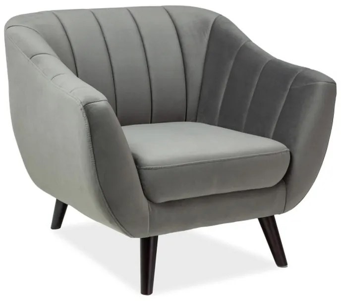 Elite Velvet fotel, szürke