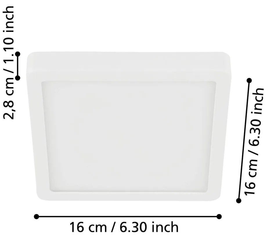 Fehér LED mennyezeti lámpa 16x16 cm FUEVA 5 – EGLO