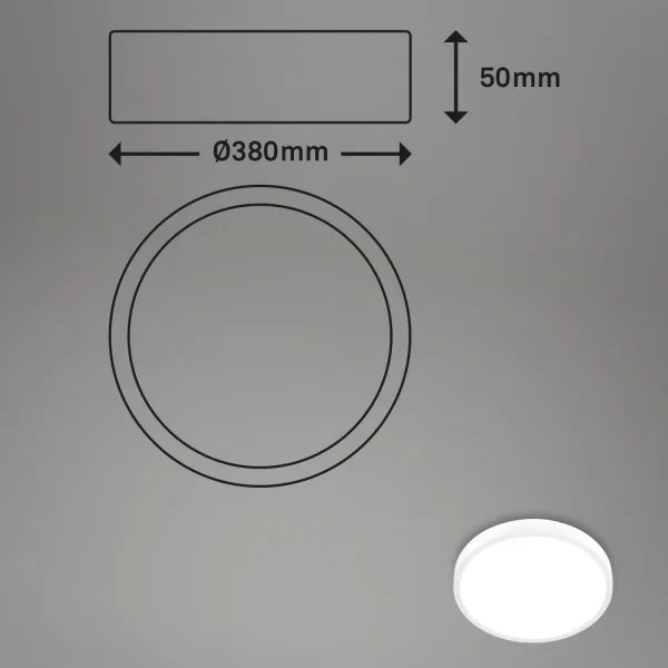 Briloner 3709-016 - LED RGBW Dimmelhető mennyezeti lámpa LED/22W/230V fehér + távirányító