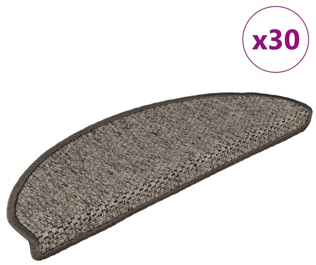 30 db lépcsőszőnyegek öntapadós szizál kinézetű 65x21x4 cm