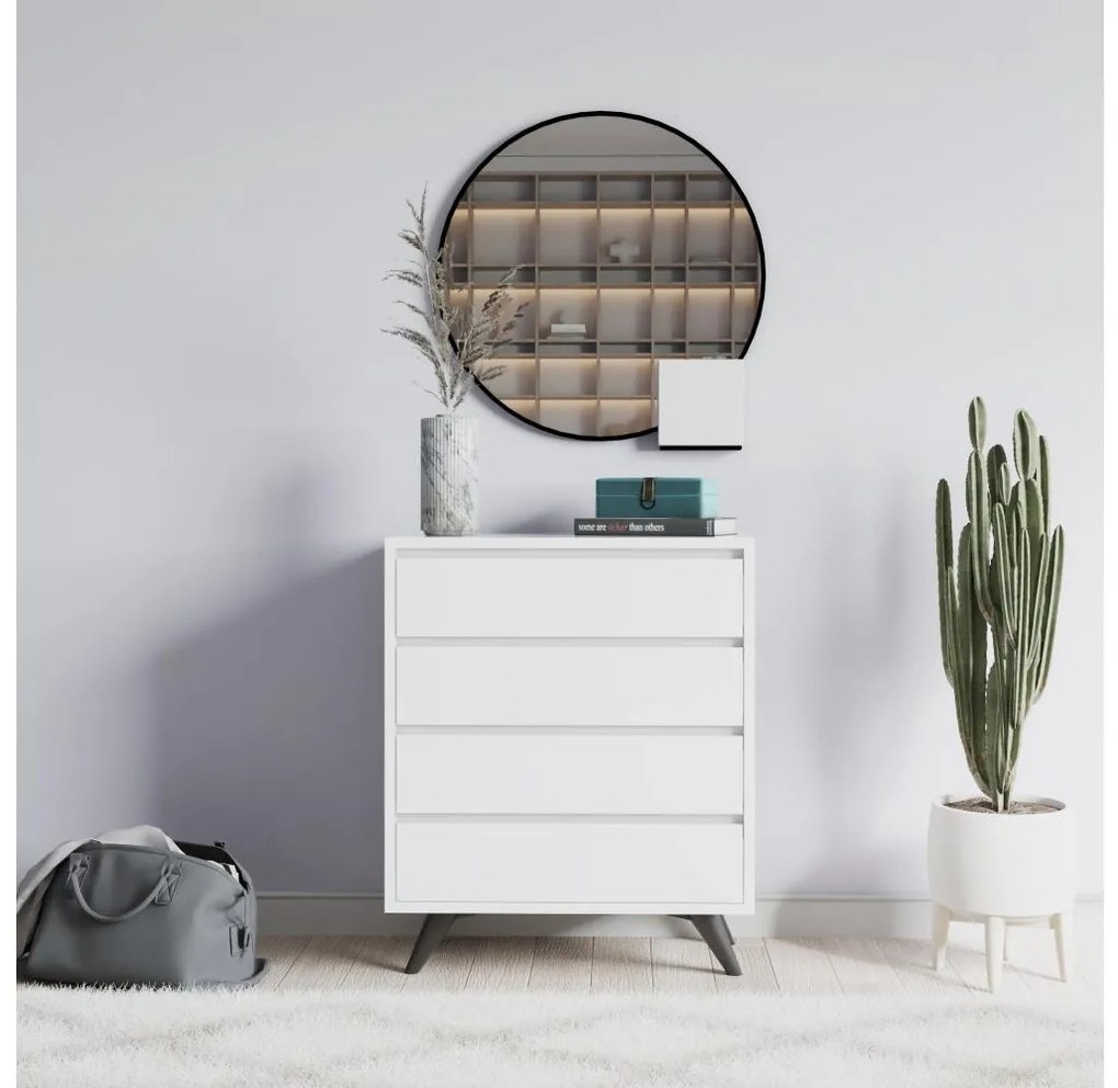 Szekrény SUVERA 86x70 cm fehér