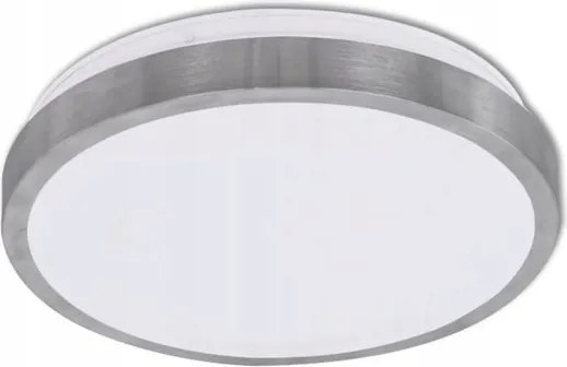 Fürdőszobai Lámpa Plafon Falra Szerelhető Led Panel 2xE27 IP44 Ezüst Kerek