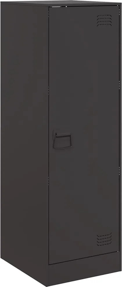 vidaXL fekete acél tálalószekrény 34,5x39x107 cm