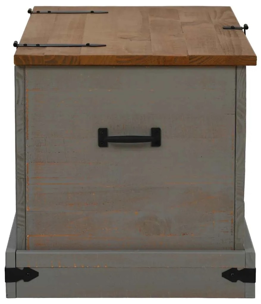 szürke tömör fenyőfa HALDEN tárolószekrény 91x48x47 cm