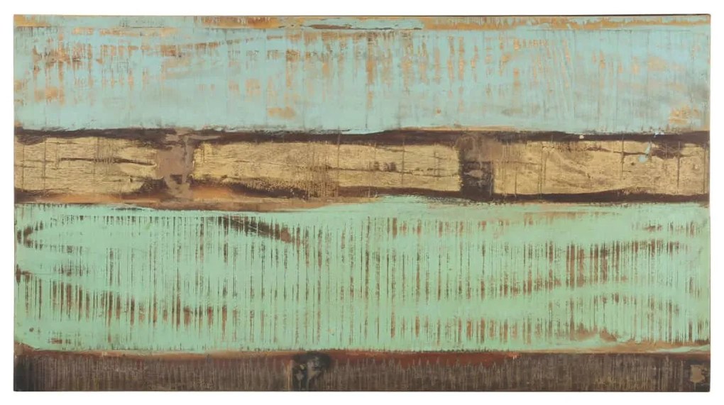 Tömör újrahasznosított fa dohányzóasztal 110 x 60 x 35 cm