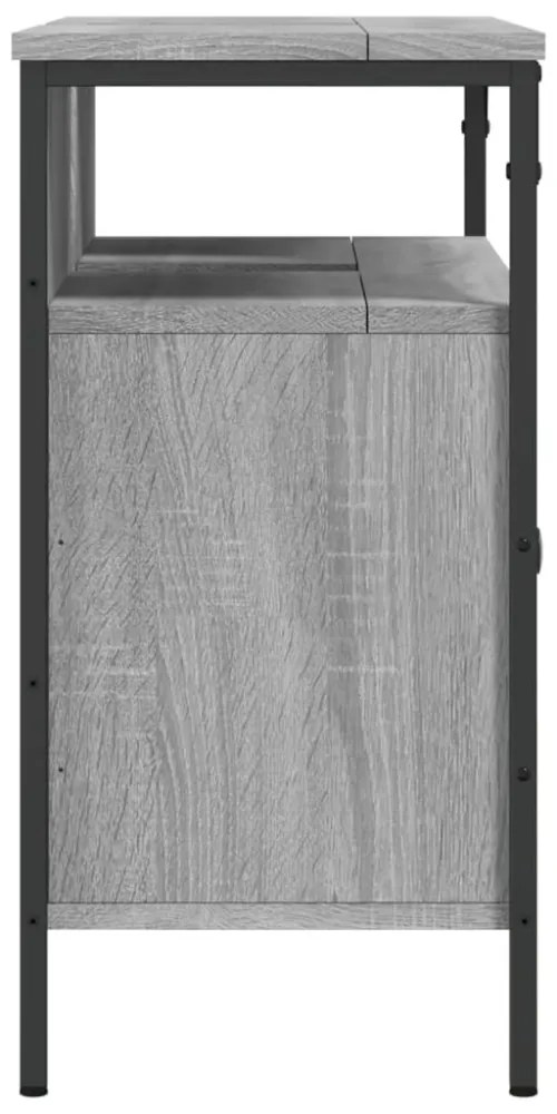 szürke sonoma szerelt fa fürdőszobai mosdószekrény 80x30x60 cm