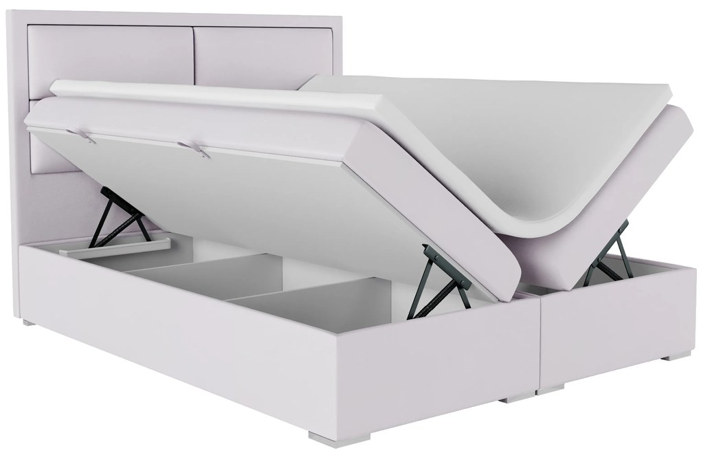 Franciaágy Boxspring 180 cm Menorra (rózsaszín) (tárolóhellyel). Akció -17%. 1020313