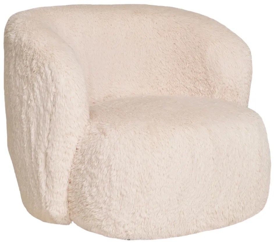 Setubal fotel, mesterséges szőrme, elefántcsont