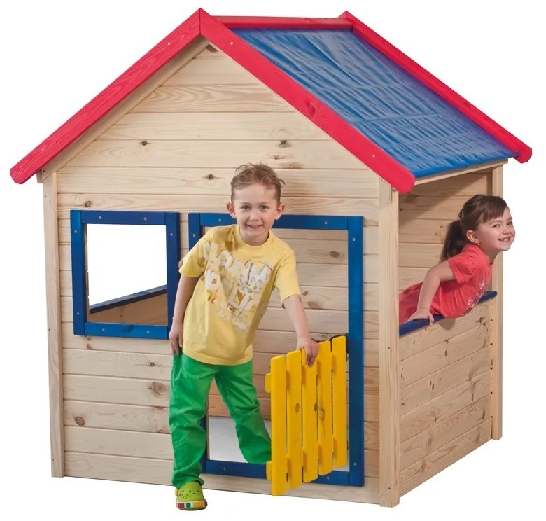 Woody kerti ház színes szegéllyel