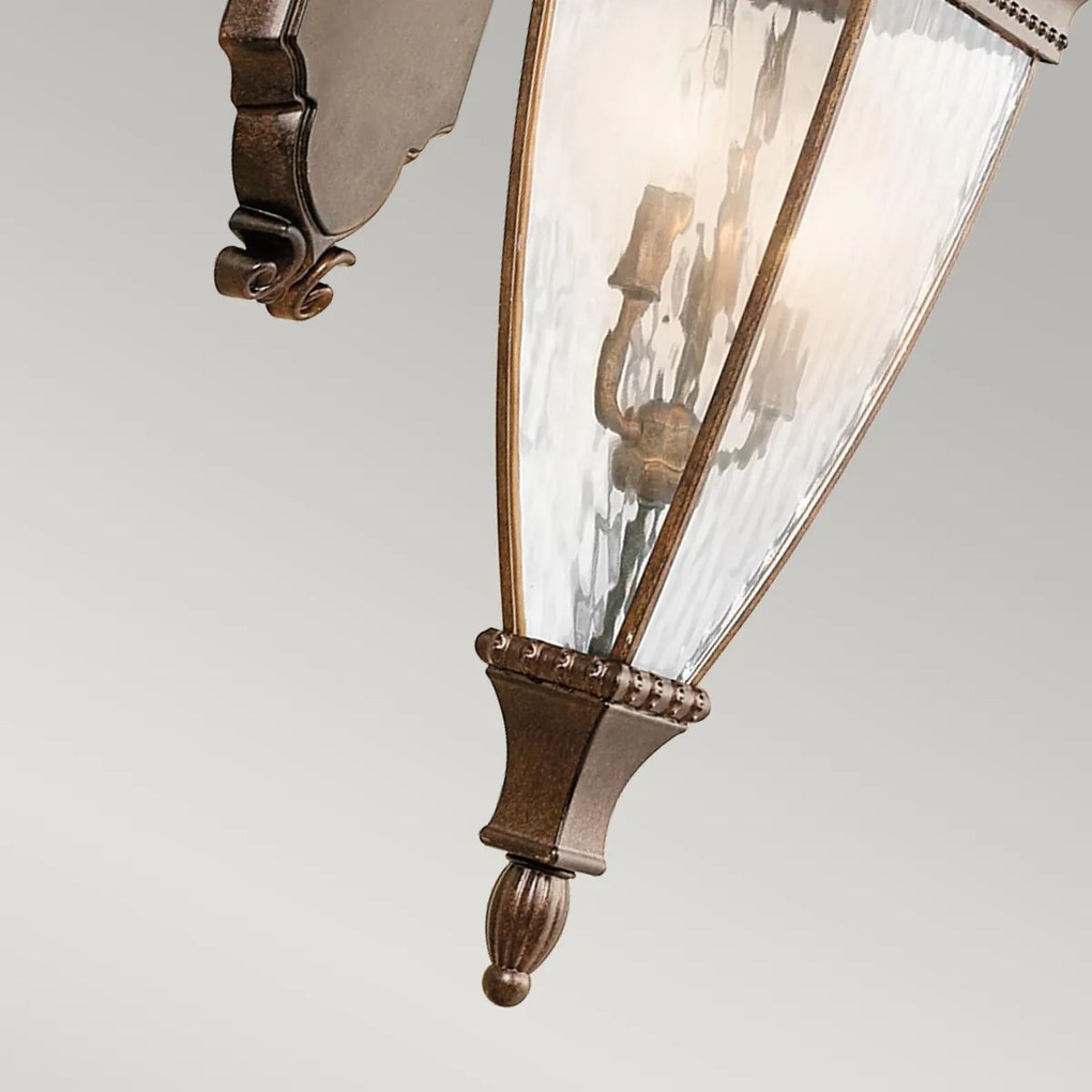 Kichler klasszikus kültéri fali lámpa venetian rain barna átlátszó elskl-venetian2-l IP44