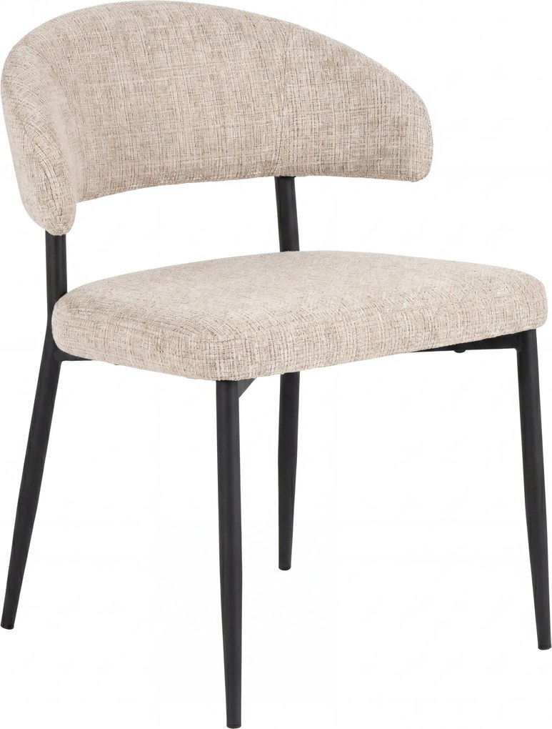 MAZZONI EXPORT IRIS Bézs (Juto 4 szövet) / fekete lábak - MODERN KÁRPITOZOTT SZÉK BOHO STÍLUSÚ NAPPALIBA/ÉTKEZŐBE