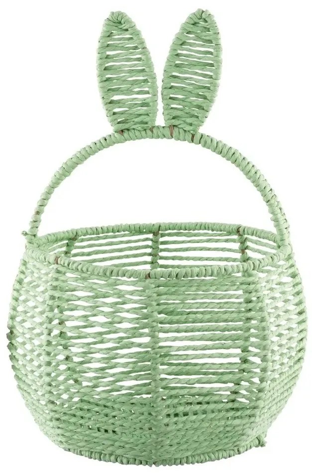 Altom Fonott kosár fülekkel, kerek, 18 x 18 x13/30 cm, zöld