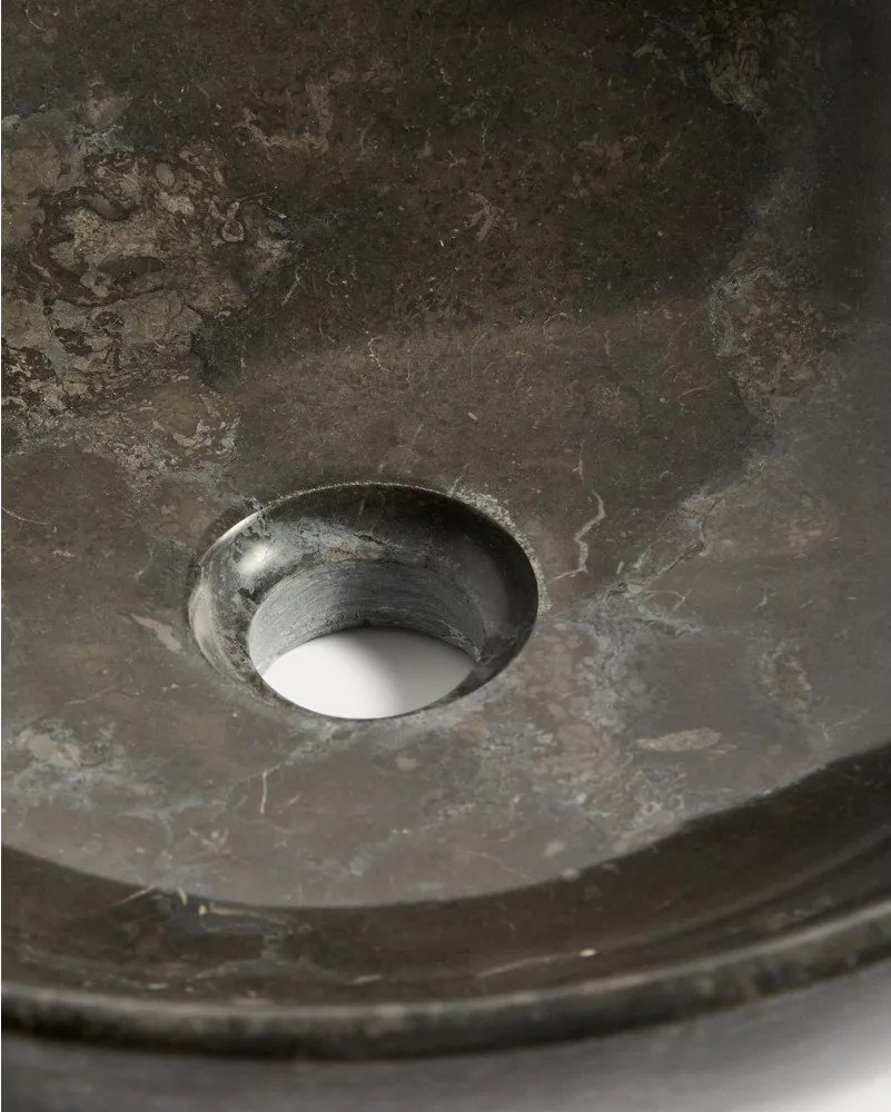 Szürke kő kerek mosdókagyló ø 40 cm Darnen – Kave Home