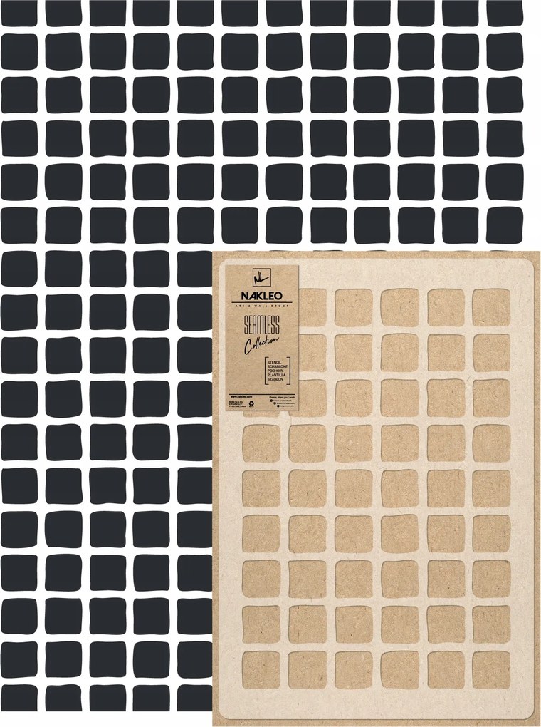 Festősablon Ismételhető Többször felhasználható 59x95cm Tapéta Retro Mozaik