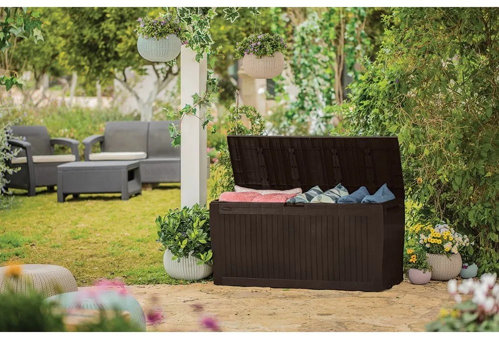 Barna kerti tárolódoboz Comfy – Keter