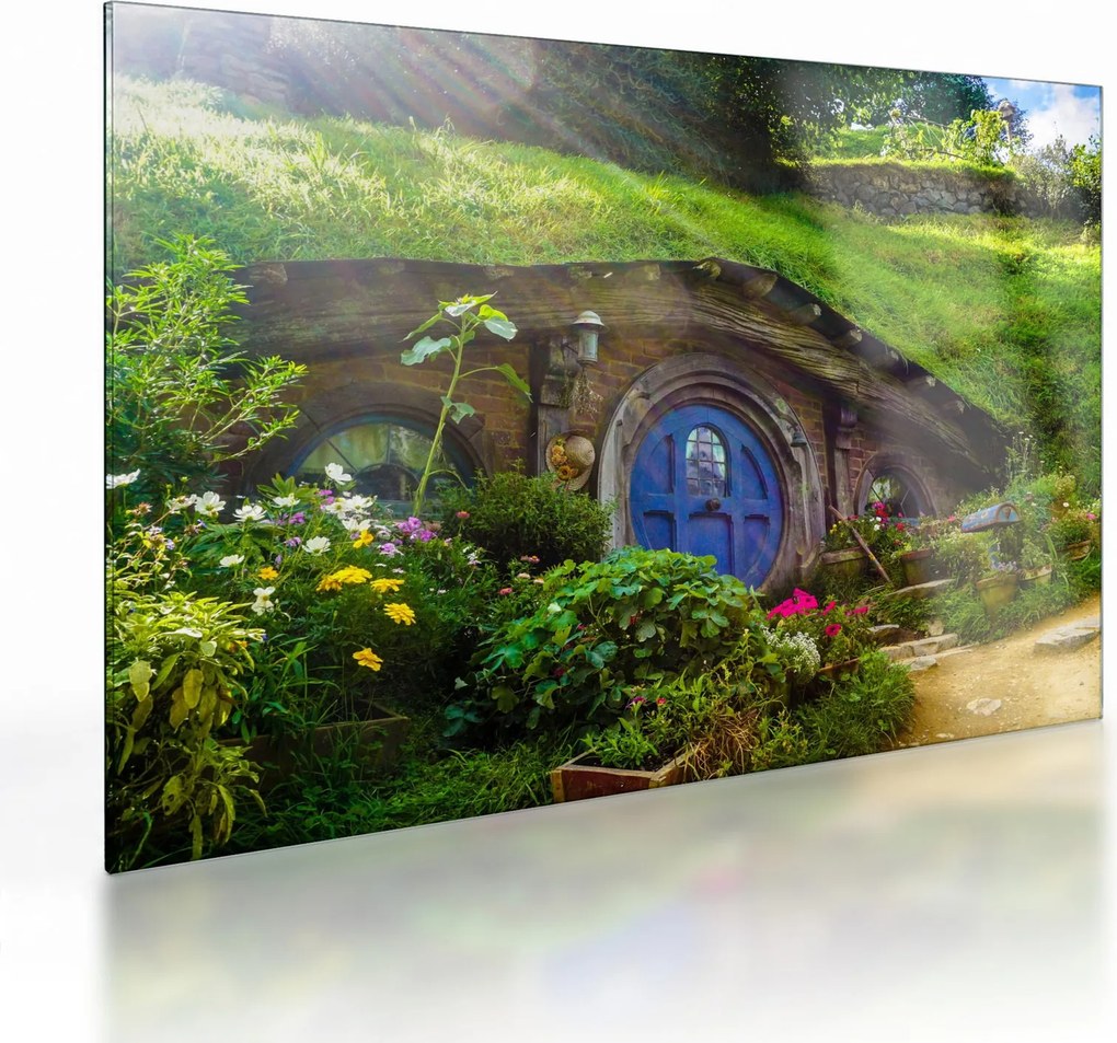 Kép - Hobbitfalva (üvegen) (70x50 cm)