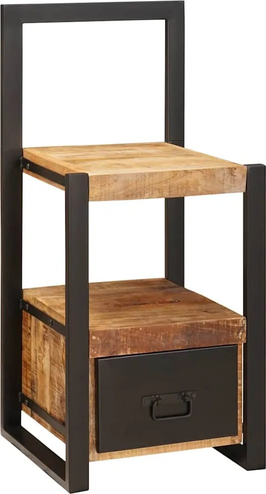 vidaXL Valet állvány fiókkal Barna 40 x 40 x 90 cm Tömör Mangófát