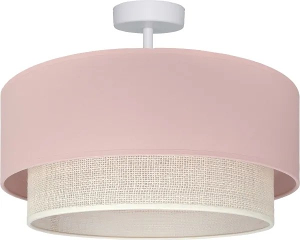 Brilagi - LED felületre szerelhető mennyezeti csillár BOHO BOBO 1xE27/60W/230V átm. 40 cm rózsaszín/krémszínű