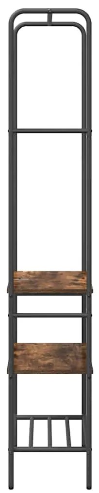 Ruhatartó polcokkal Füstölt tölgy 60 x 30 x 171 cm Faanyag