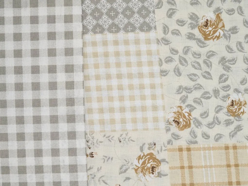 Renforcé pamut ágynemű PATCHWORK bézs Ágyneműhuzat mérete: 70 x 90 cm | 140 x 200 cm