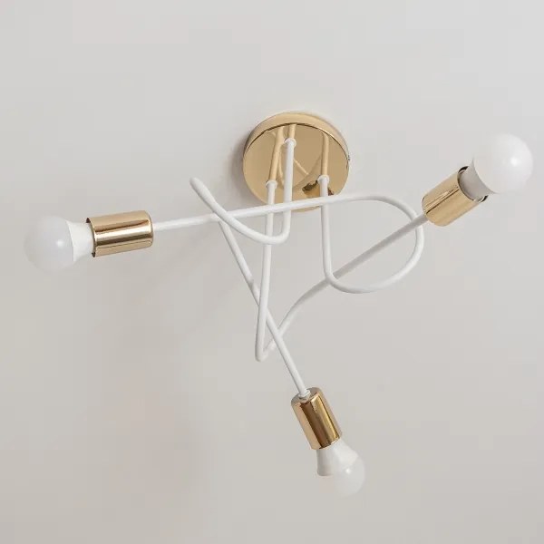 Ráépíthető csillár OXFORD 3xE27/15W/230V arany/fehér