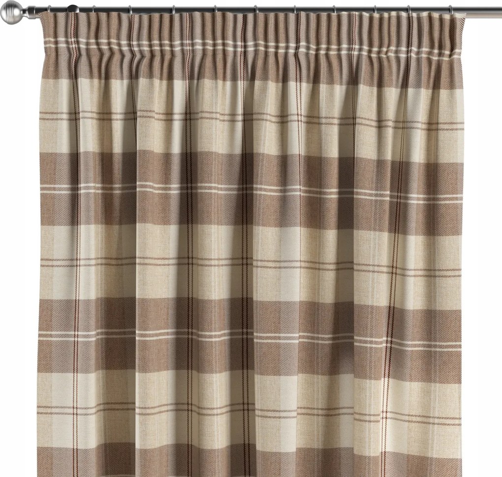 Dekoria Függöny ráncoló szalaggal 1 db 130x245cm barna árnyalatok