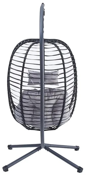 Függőszék, Fém + Polyrattan, Szürke. AZ-V1289 GREY