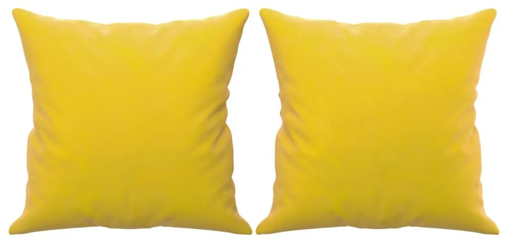 3 személyes sárga bársony kanapé díszpárnákkal 180 cm