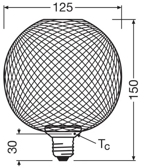 LED Izzó DECOR FLAT G125 E27/3,5W/230V 2700K arany - Osram