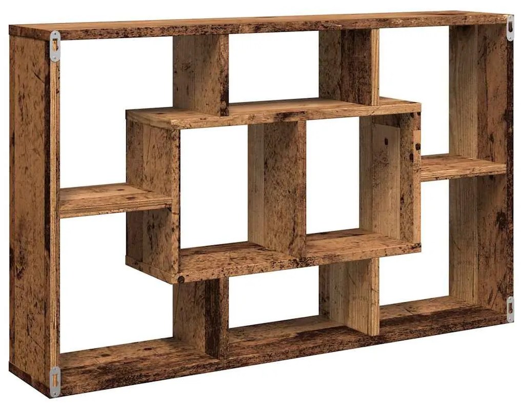 antik fa szerelt fa fali polc 85 x 16 x 52,5 cm