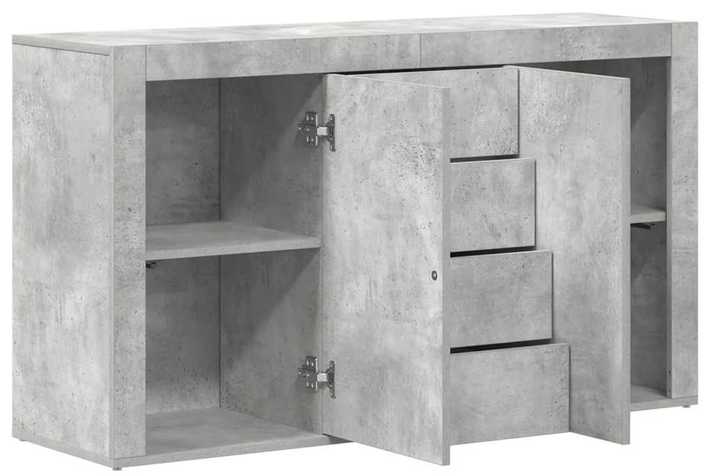 Oldalszekrény Beton Szürke Műanyag-fa 120 x 36 x 69 cm Tárolás