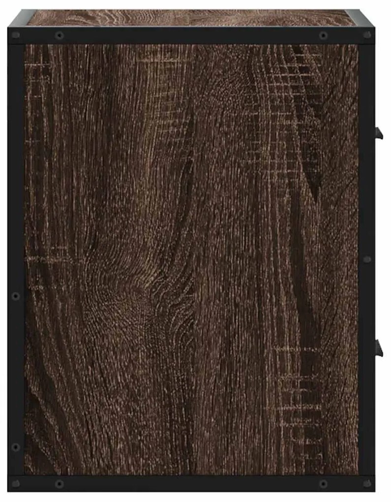 2db barna tölgy színű fali éjjeliszekrény 40 x 31 x 39,5 cm