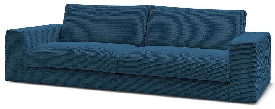 Sötétkék kordbársony kanapé 274 cm Leonard – Bobochic Paris
