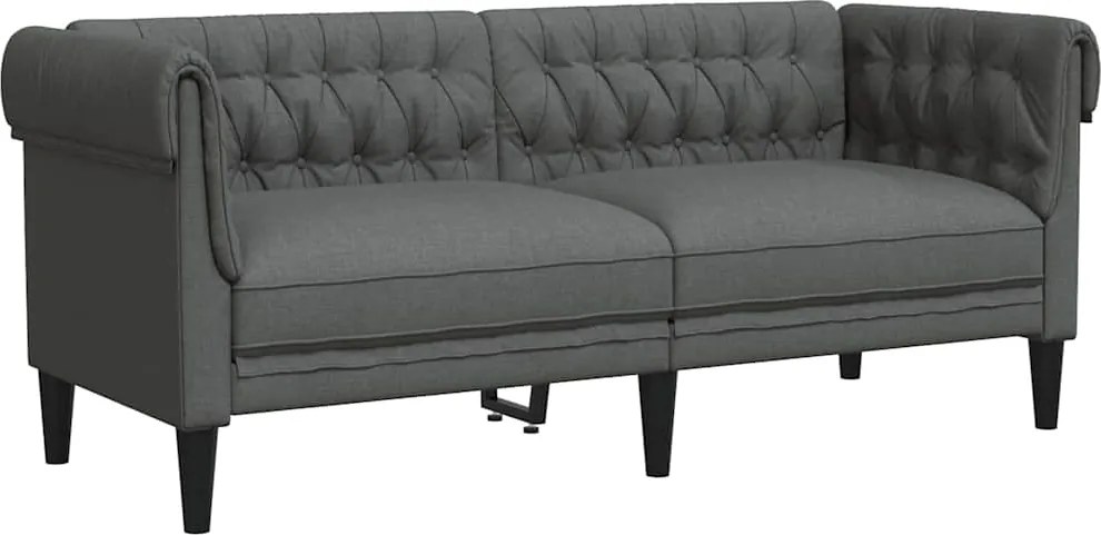 vidaXL Kanapé Sötétszürke 182,5 x 74,5 x 74,5 cm Poliészter