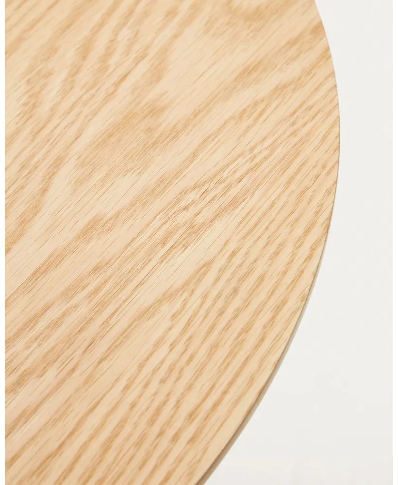 Kerek tárolóasztal szett tölgyfa dekorral 2 db-os Watse – Kave Home